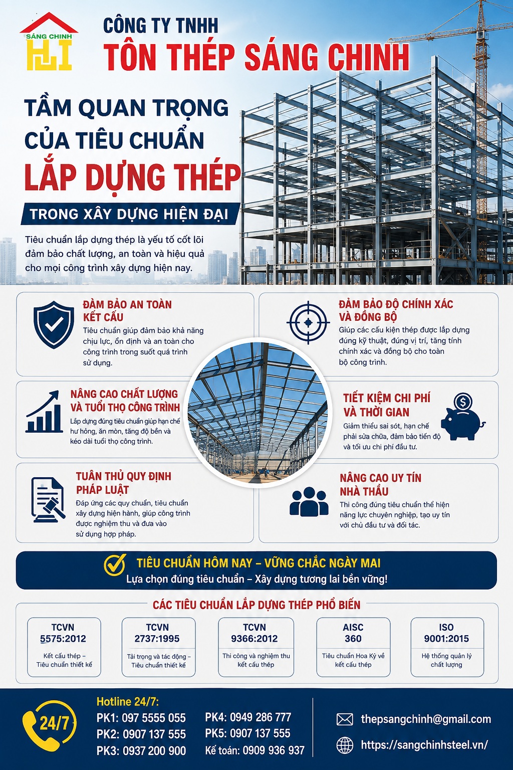 Tiêu chuẩn lắp dựng thép