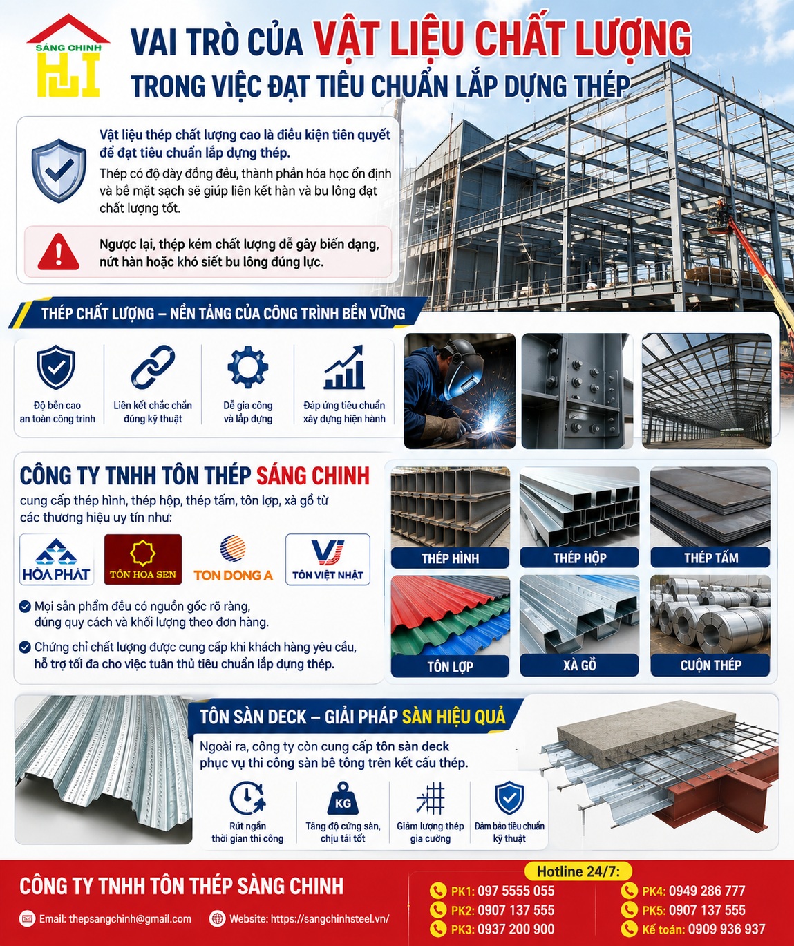 Tiêu chuẩn lắp dựng thép