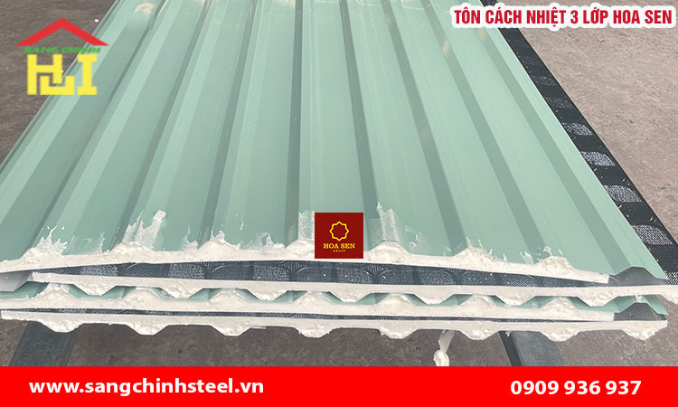 Tôn cách nhiệt 3 lớp Hoa Sen