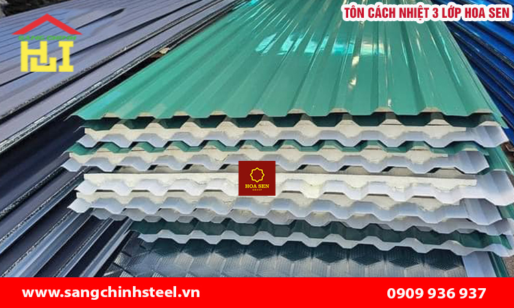 Tôn cách nhiệt 3 lớp Hoa Sen