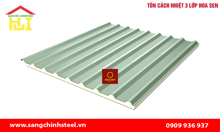 Tôn cách nhiệt 3 lớp Hoa Sen