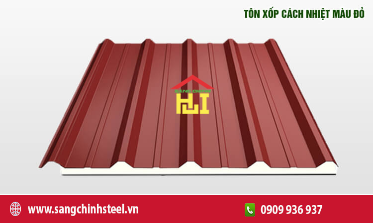 Tôn cách nhiệt màu đỏ: Giải pháp mái nhà thông minh, tiết kiệm và bền bỉ