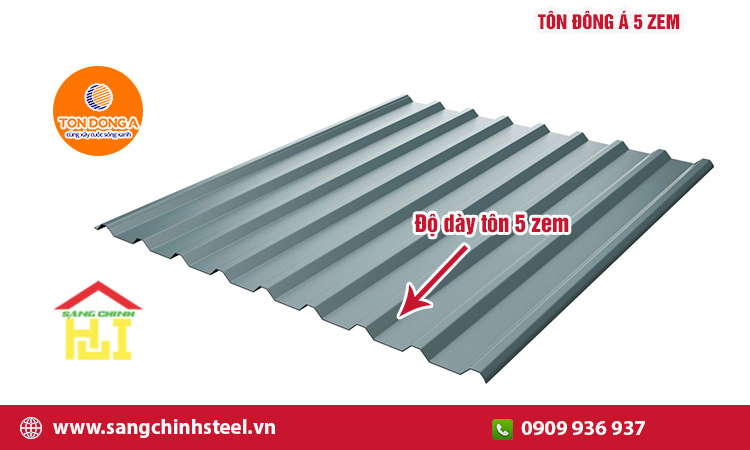 Tôn Đông Á 5 Zem giải pháp lợp mái vượt trội cho mọi công trình