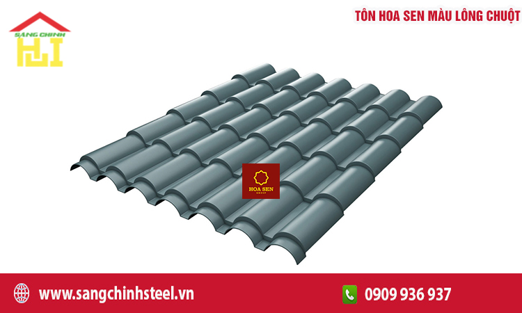 Tôn Hoa Sen màu lông chuột: Giải pháp lợp mái bền đẹp và tiết kiệm