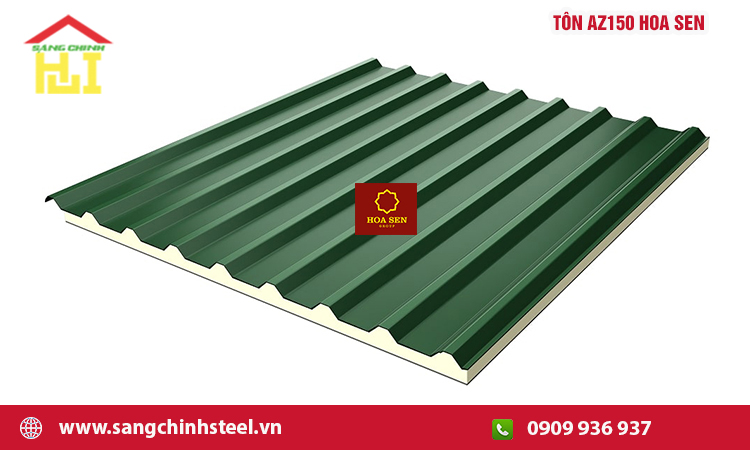 Tôn Hoa Sen màu xanh ngọc