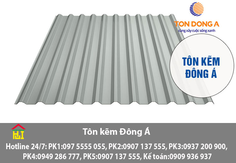 Tôn Kẽm Đông Á Chính Hãng Giá Gốc Đại Lý Tphcm