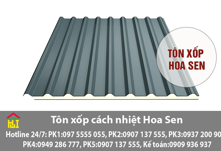 Giá tôn xốp chống nóng Hoa Sen