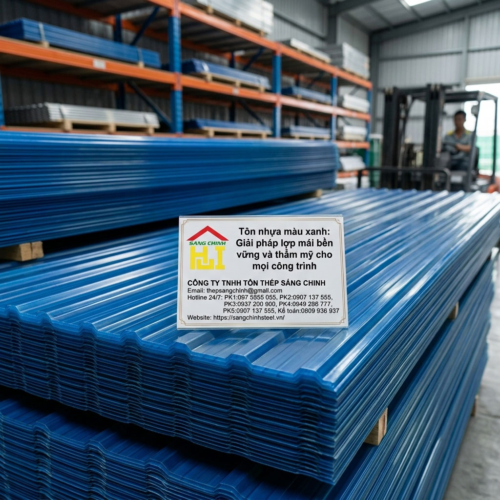 Tôn nhựa màu xanh: Giải pháp lợp mái bền vững và thẩm mỹ cho mọi công trình