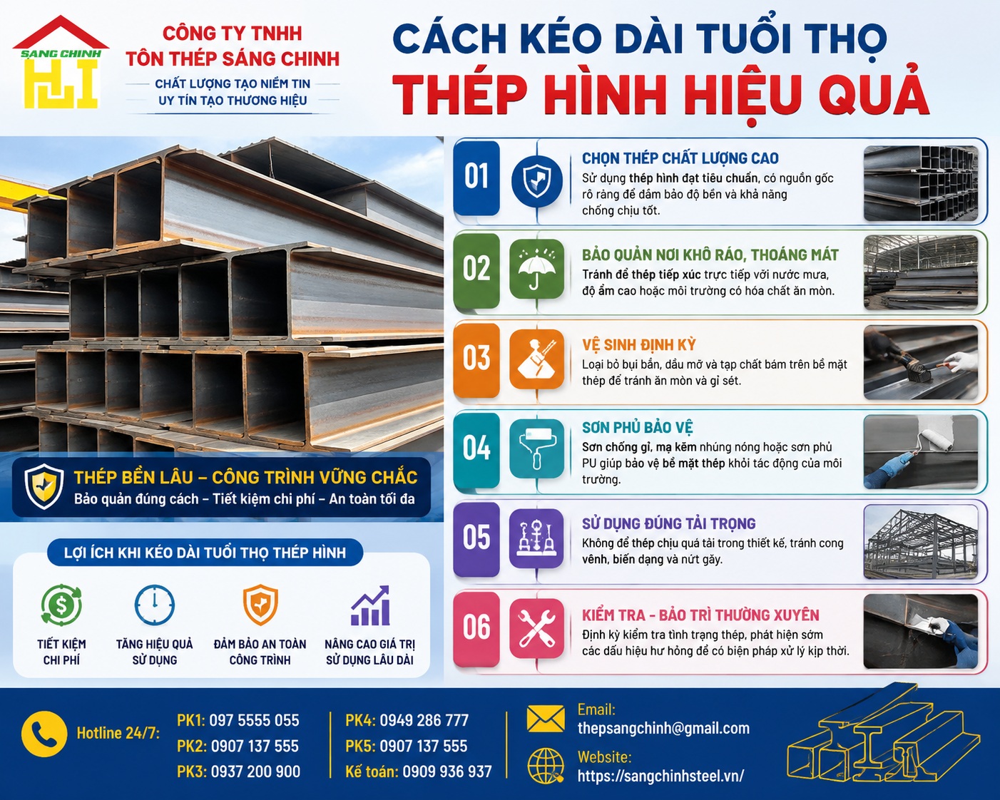 Tuổi thọ thép hình