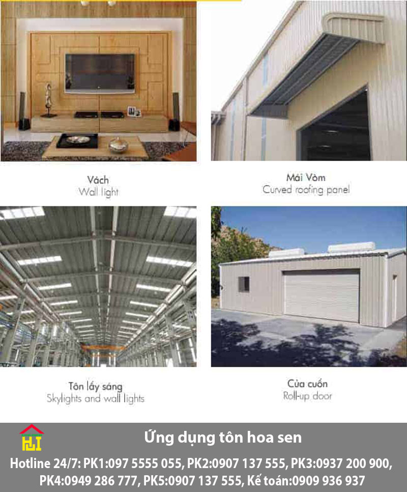 ứng dụng tôn Hoa Sen