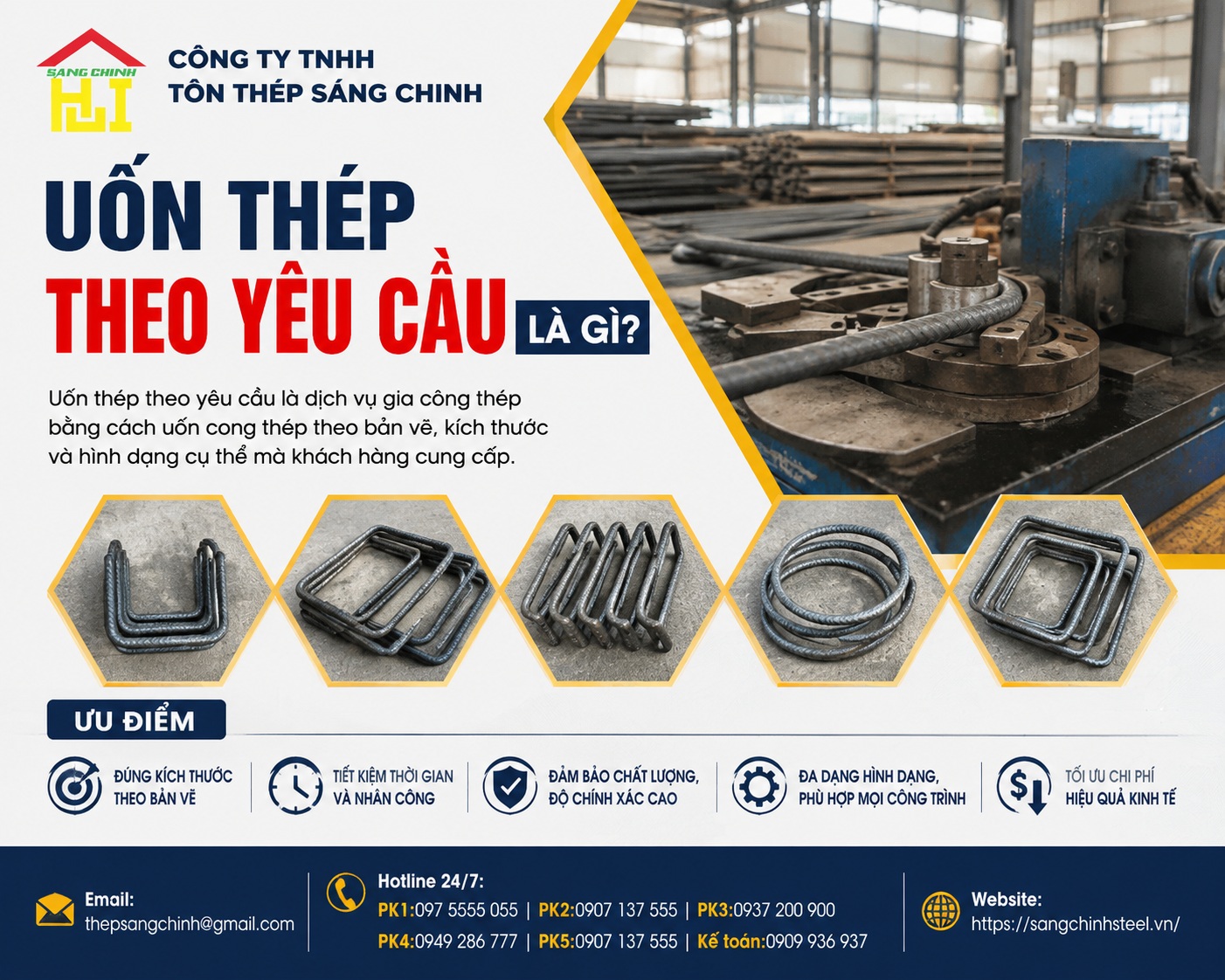 Uốn thép theo yêu cầu