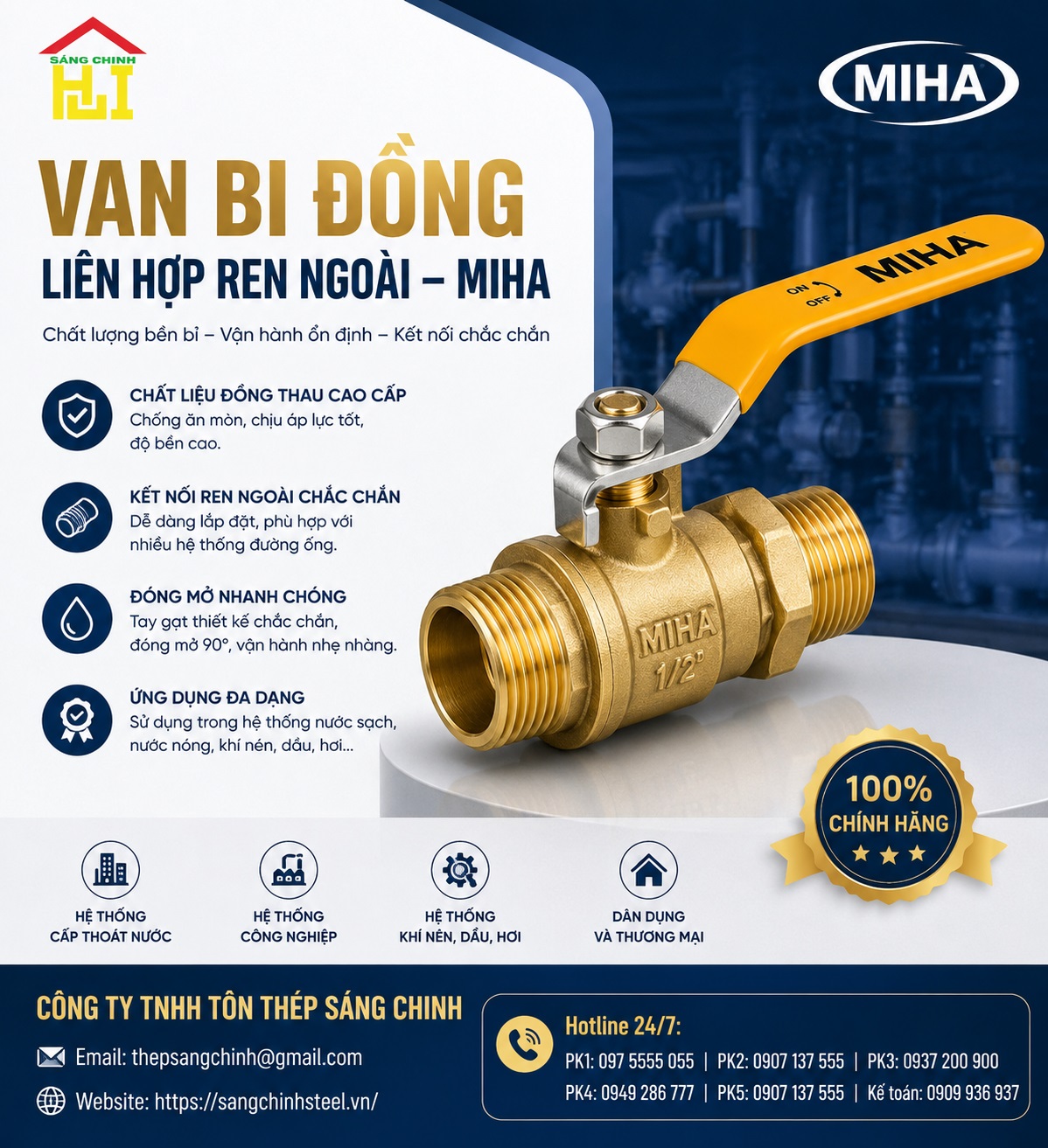 VAN BI ĐỒNG LIÊN HỢP REN NGOÀI – MIHA