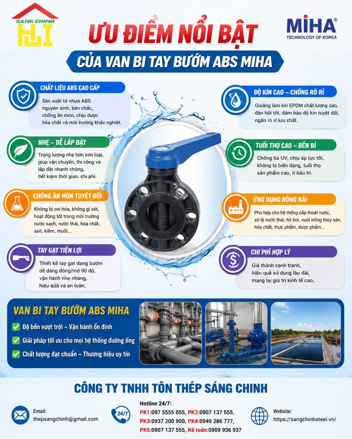 VAN BI TAY BƯỚM ABS – MIHA