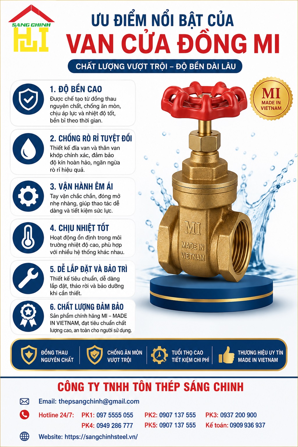VAN CỬA ĐỒNG – MI