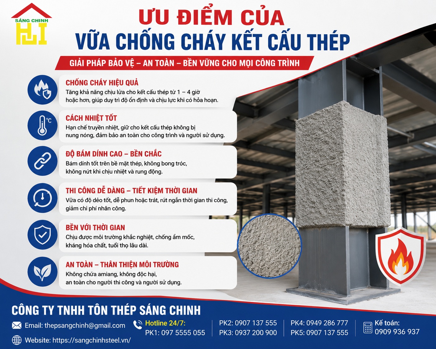 Vữa Chống Cháy Kết Cấu Thép Là Gì? Quy Trình Thi Công
