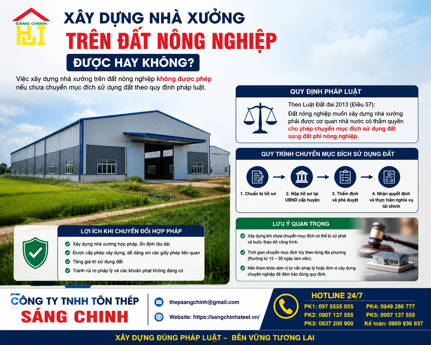 Xây Dựng Nhà Xưởng Trên Đất Nông Nghiệp Được Hay Không?