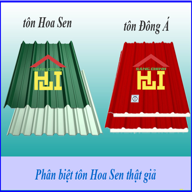 Cách phân biệt tôn hoa sen với tôn đông á thật giả 100%