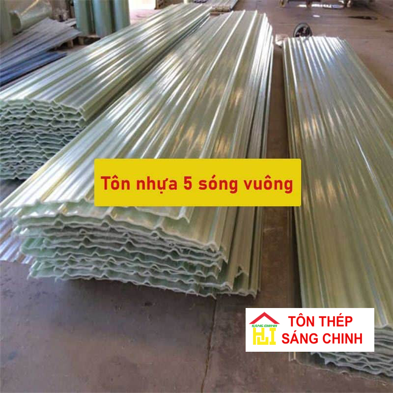 Tôn nhựa 5 sóng vuông: Giải pháp lợp mái hiện đại, bền bỉ và thân thiện môi trường