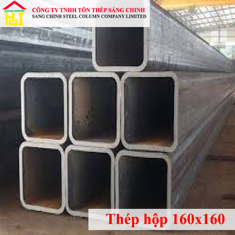 Thép hộp 160×160 dày 2ly, 2.5ly, 3ly, 3.5ly, 4ly, 4.5ly, 5ly, 6ly, 8ly, 10ly, 12ly