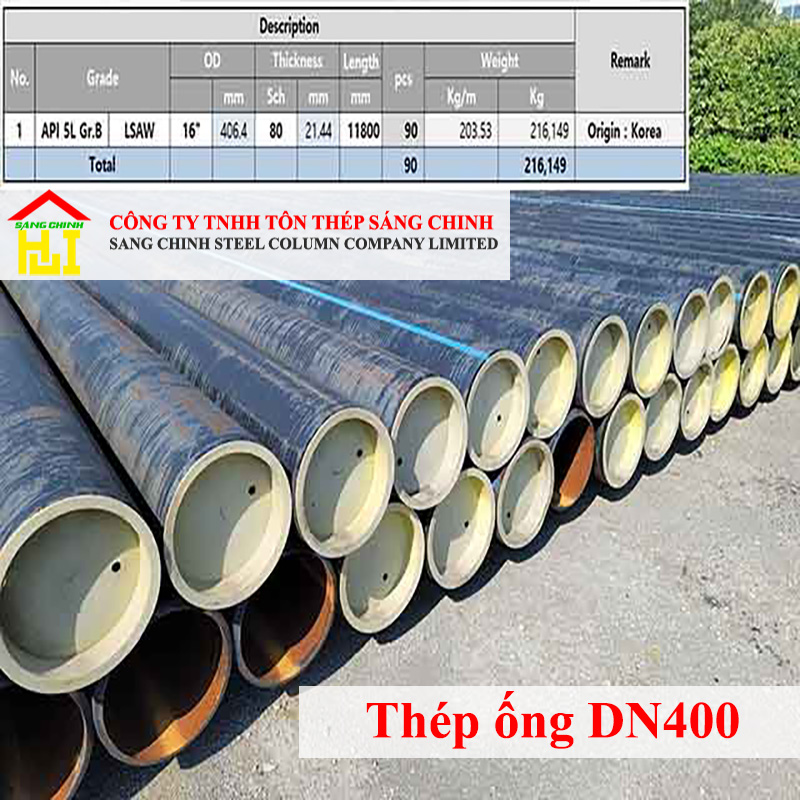 Bảng báo giá thép ống đúc DN400 phi 406.4