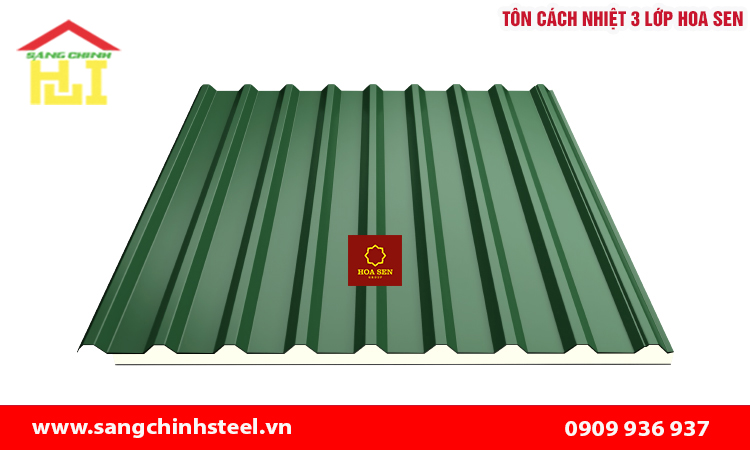 Tôn cách nhiệt 3 lớp Hoa Sen