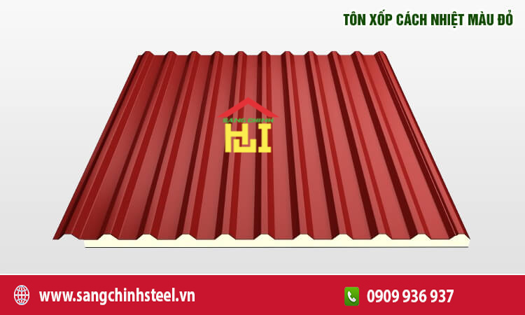 Tôn cách nhiệt màu đỏ: Giải pháp mái nhà thông minh, tiết kiệm và bền bỉ