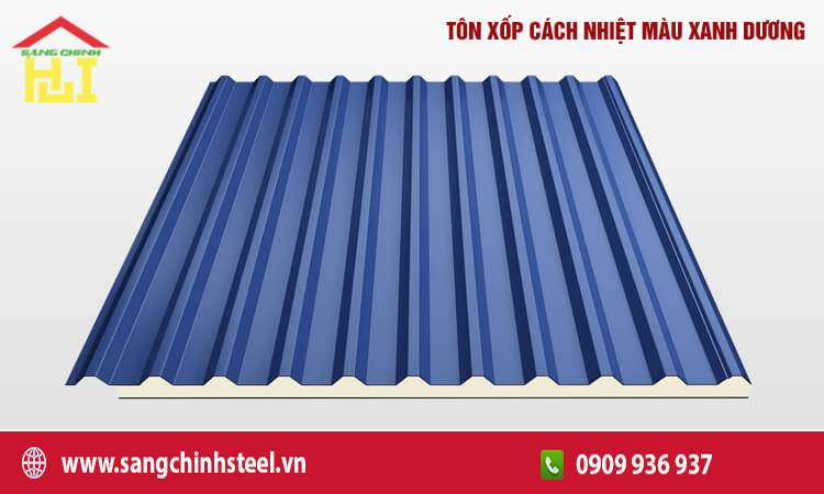 Tôn cách nhiệt màu xanh dương: Giải pháp mái nhà thông minh, tiết kiệm năng lượng và bền vững