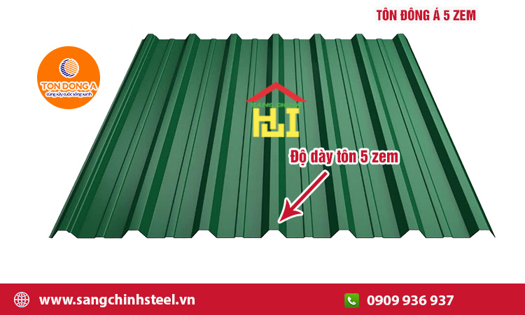 Tôn Đông Á 5 Zem giải pháp lợp mái vượt trội cho mọi công trình