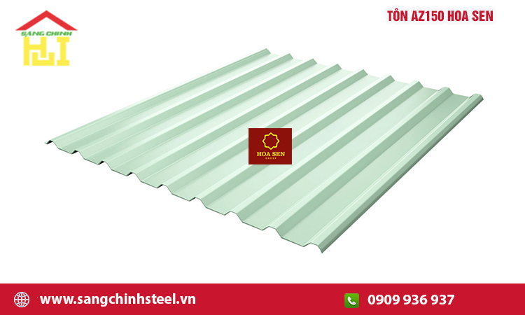 Tôn Hoa Sen màu xanh ngọc