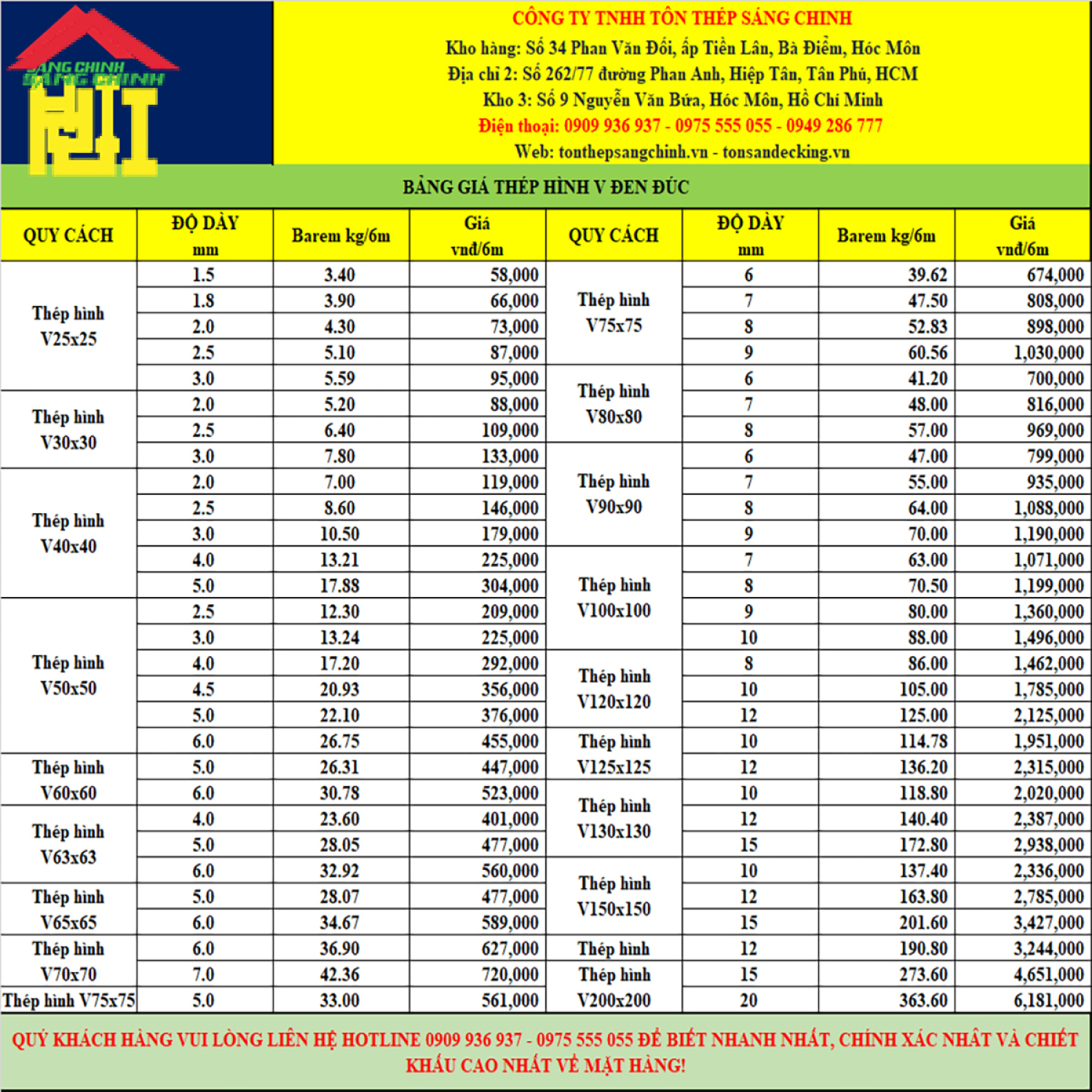 Thép hình V63x63