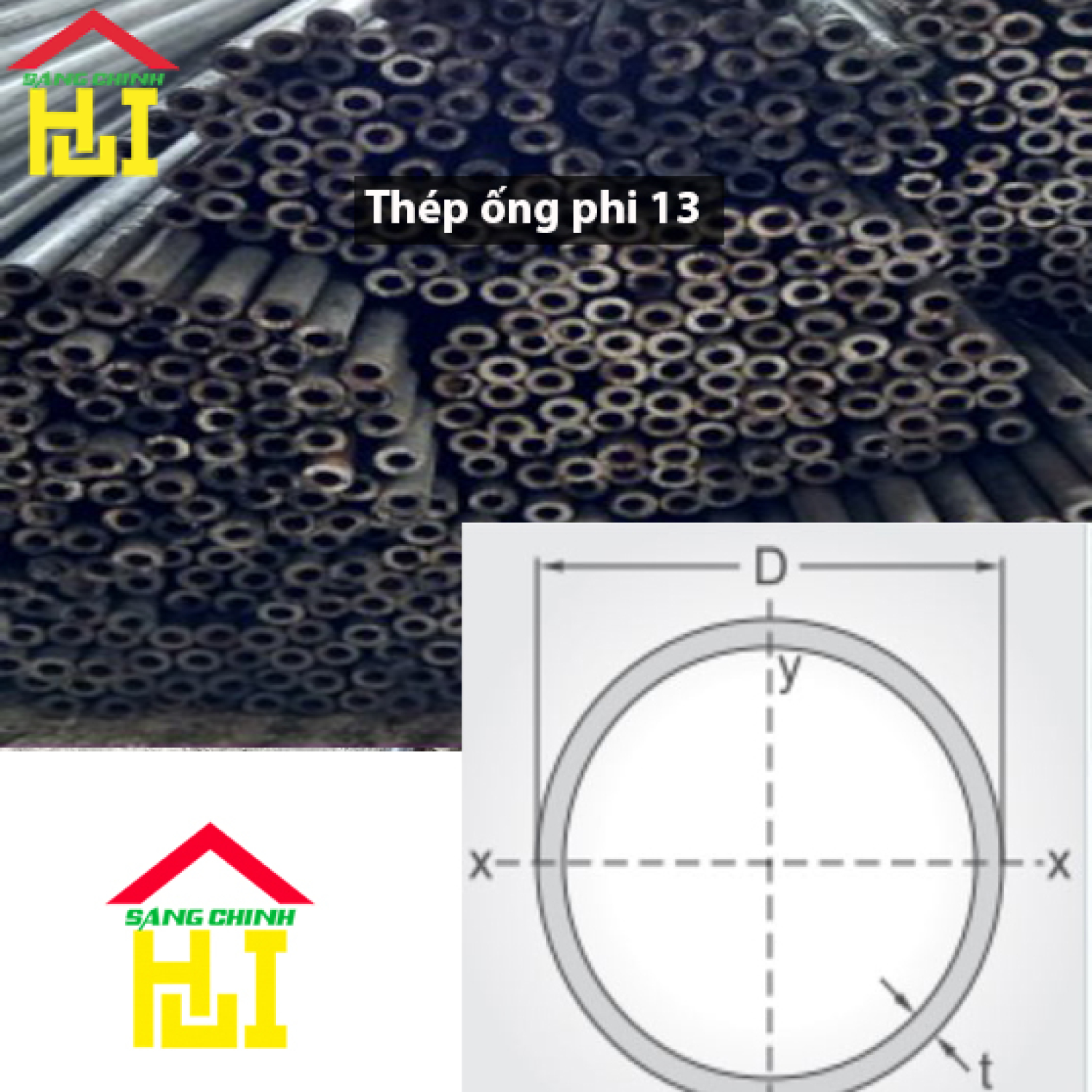 Thép ống phi 13