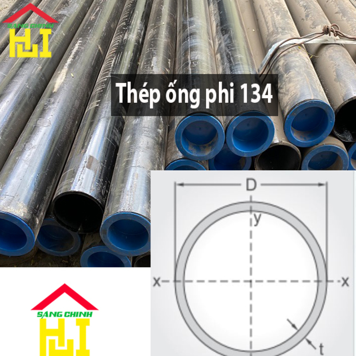 Thép ống phi 134