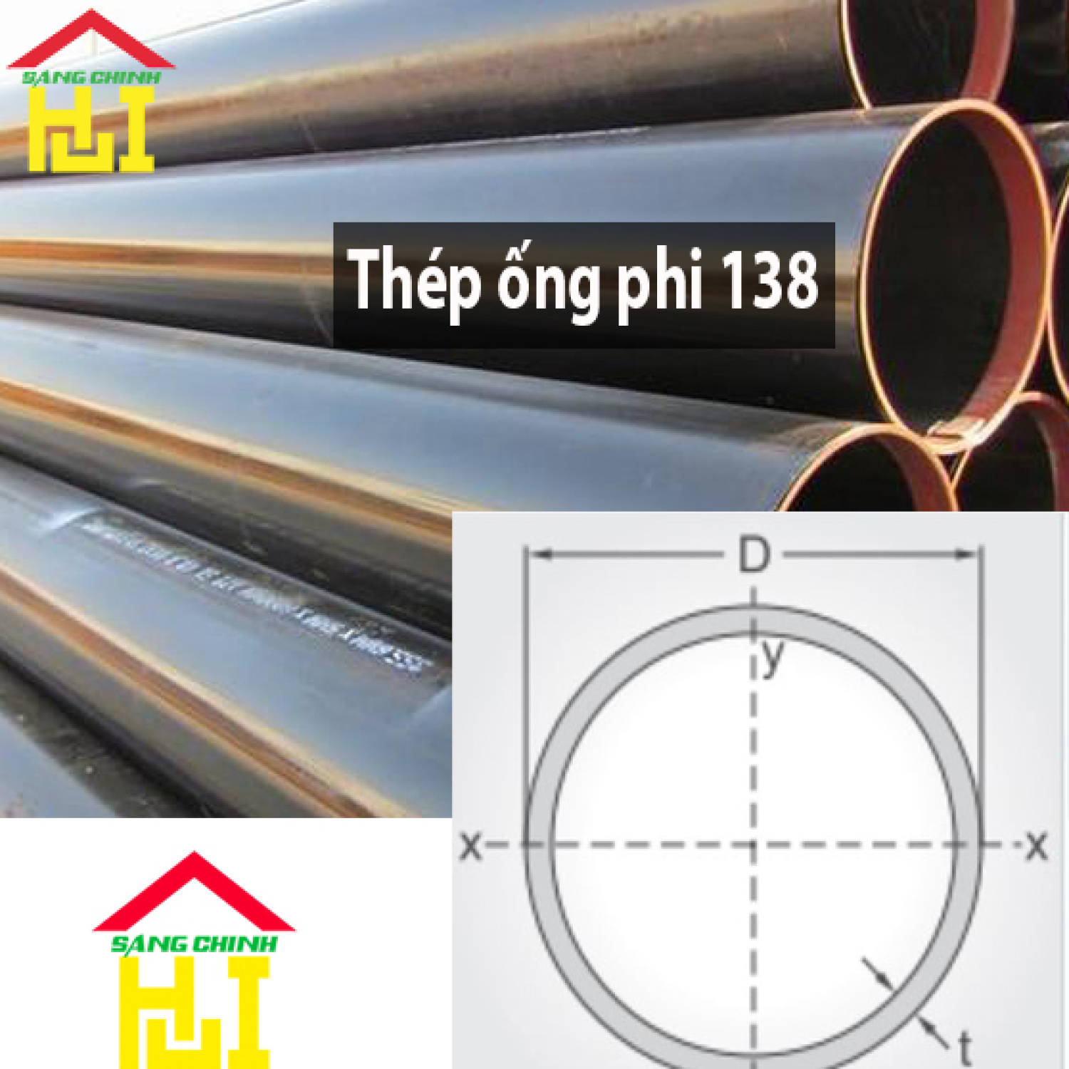Thép ống phi 138
