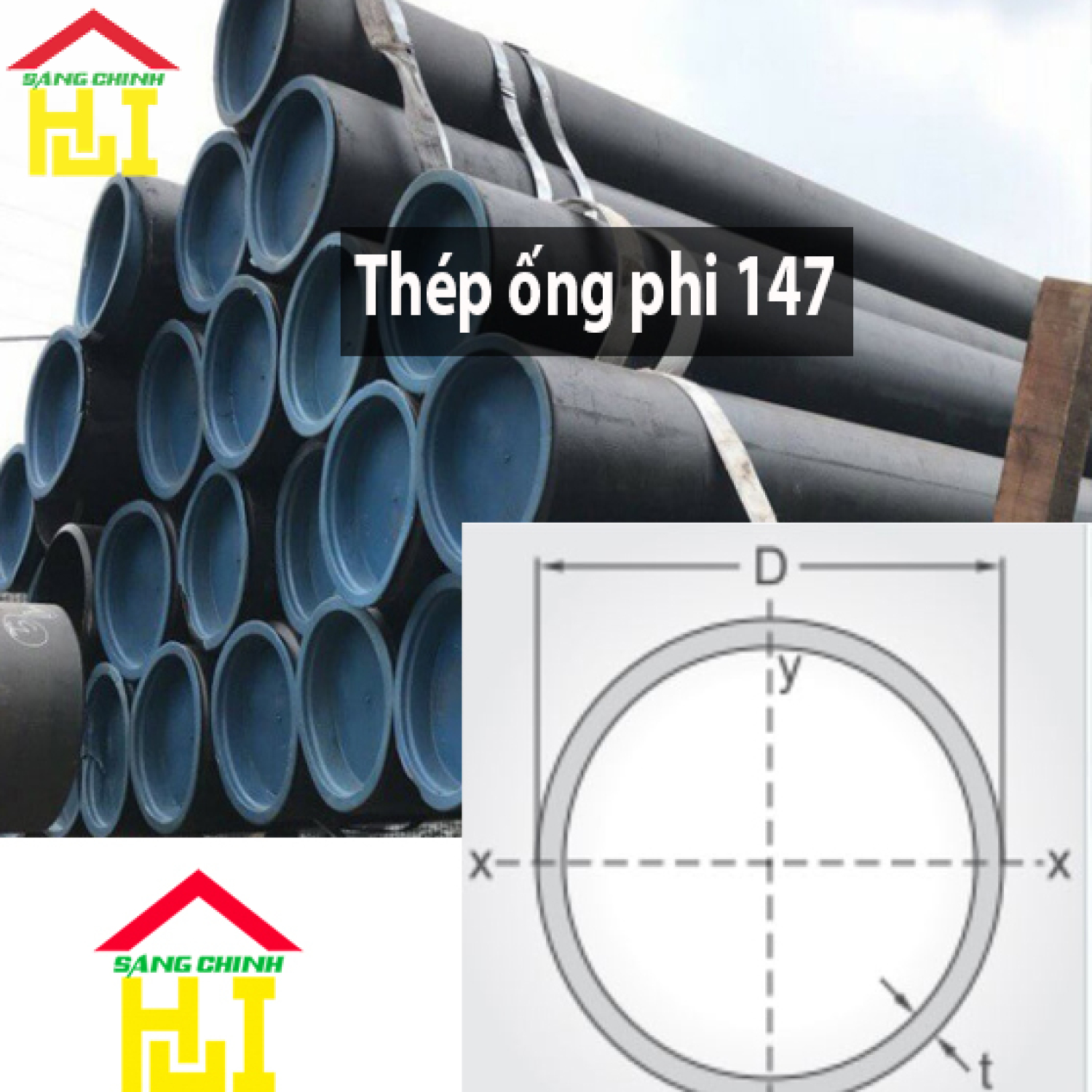 Thép ống phi 147