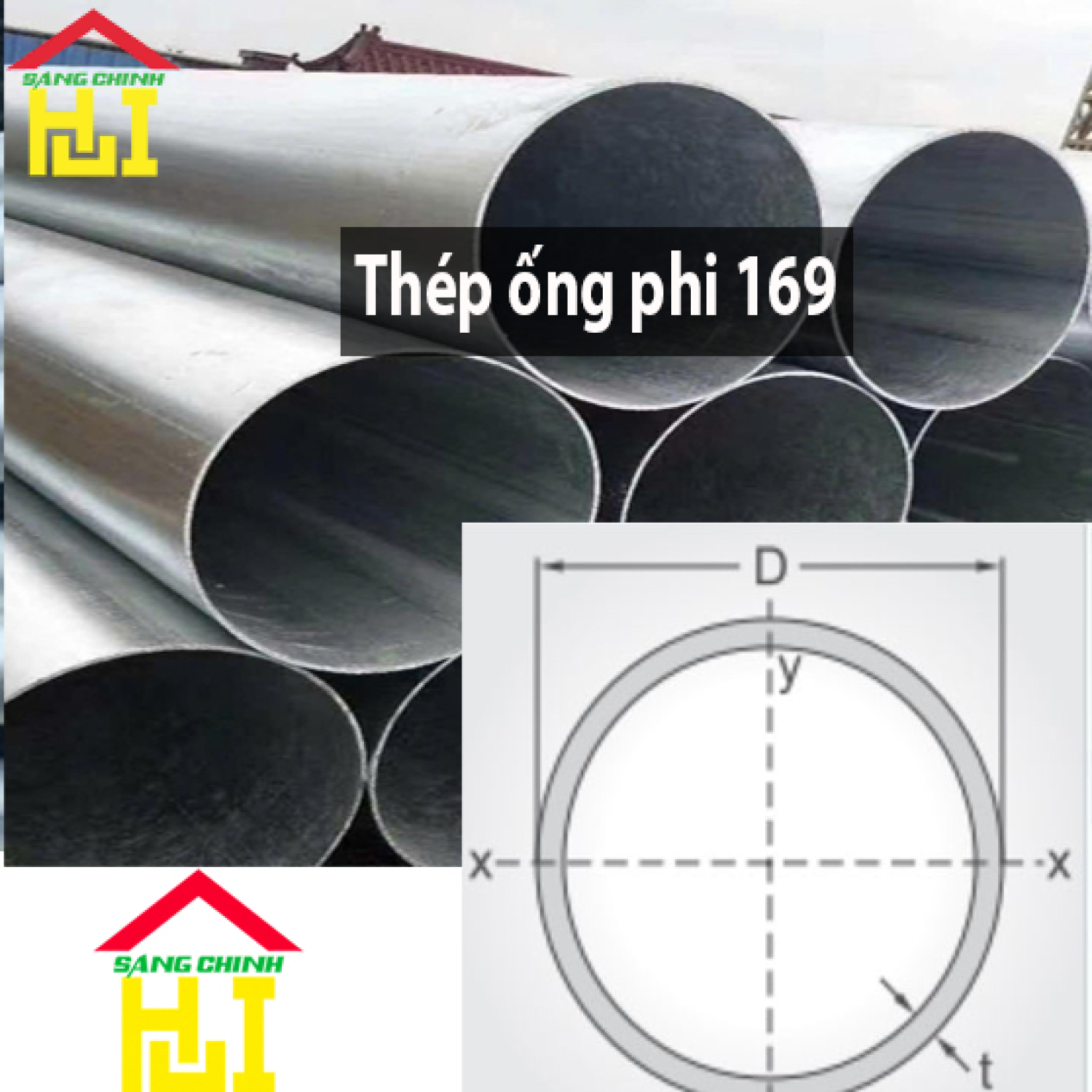 Thép ống phi 169
