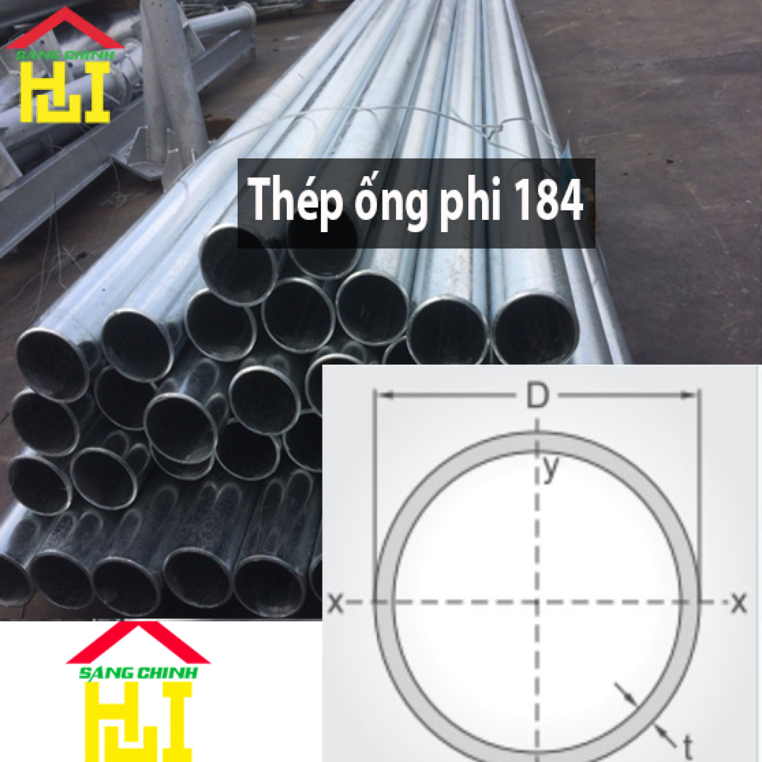 Thép ống phi 184