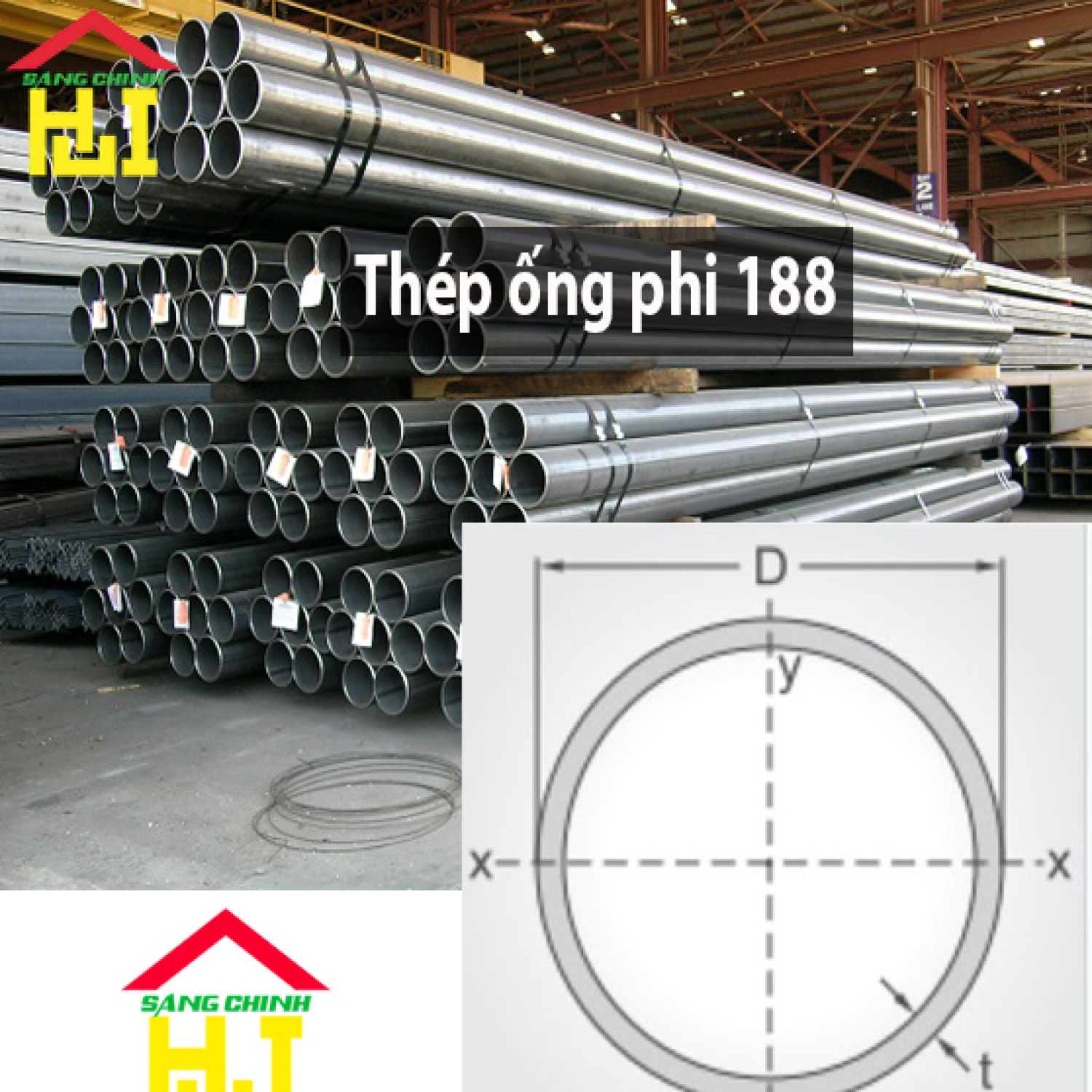 Thép ống phi 188