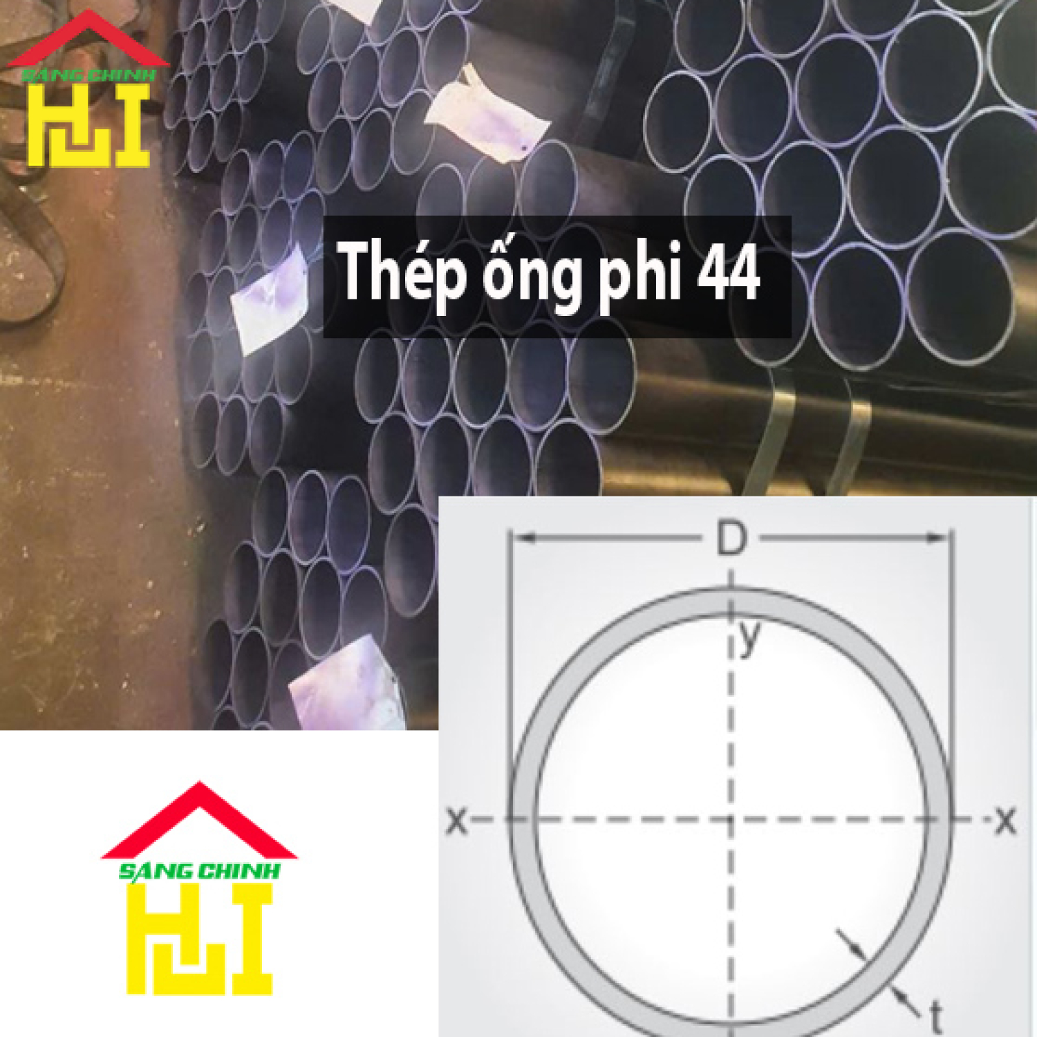 Thép ống phi 44
