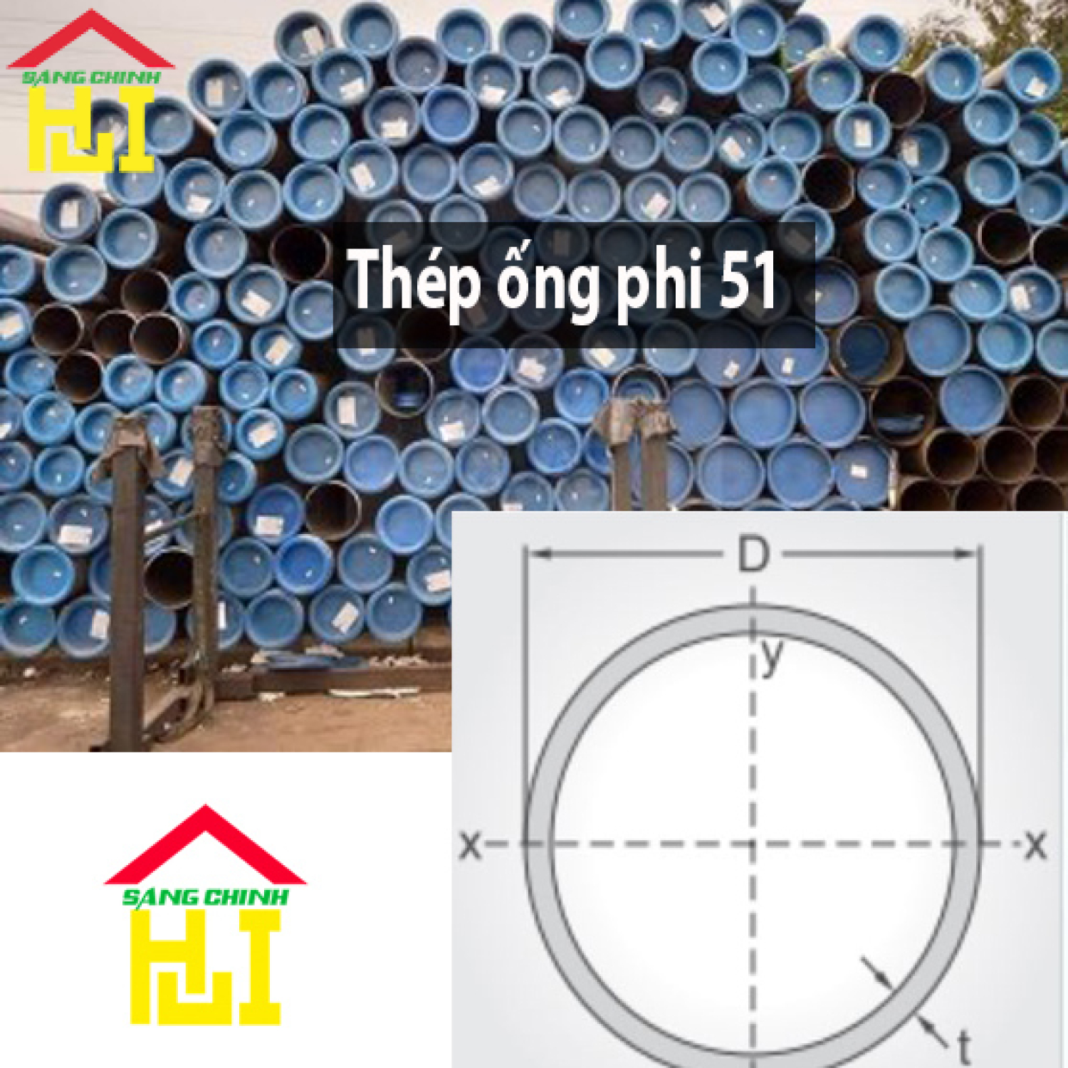 Thép ống phi 51