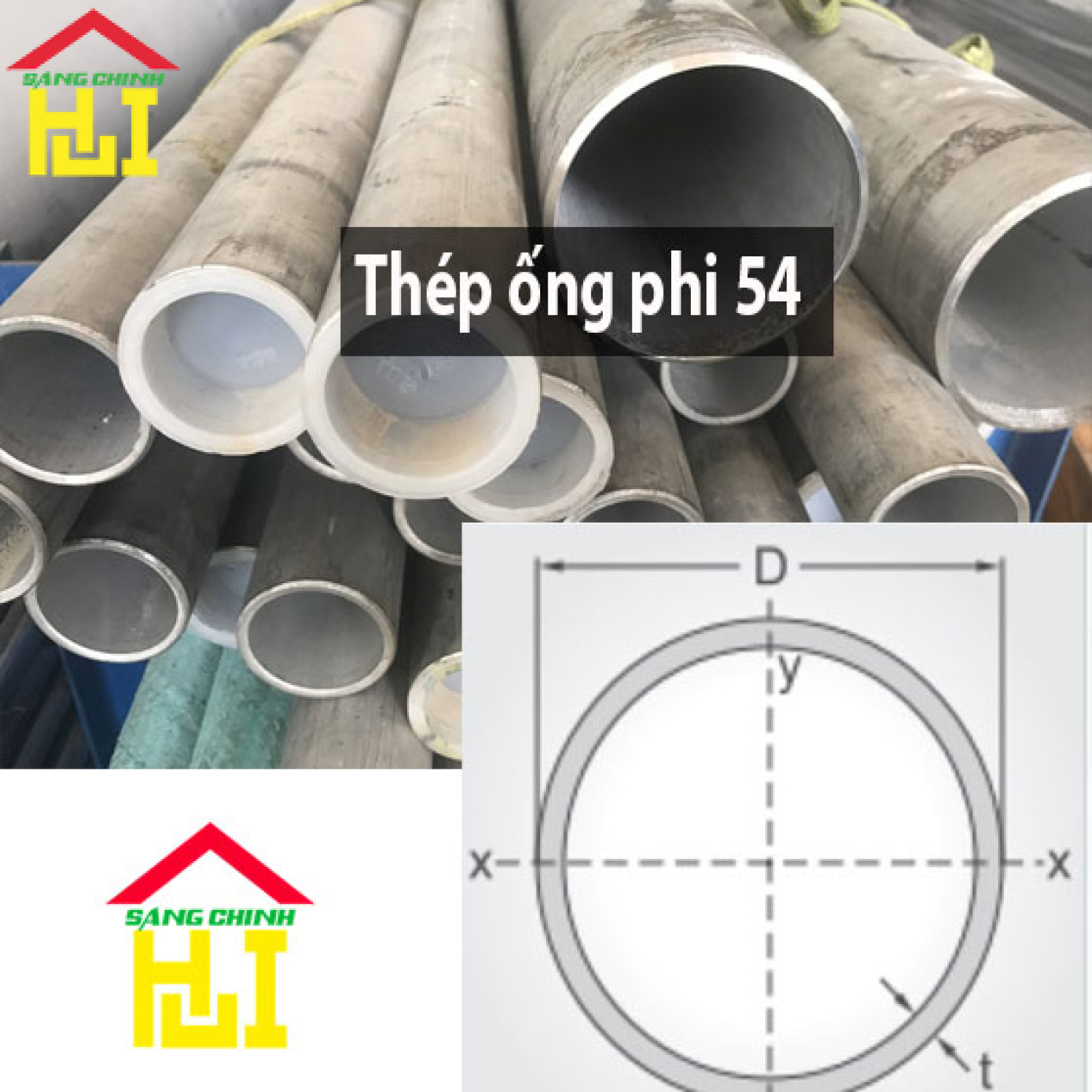 Thép ống phi 54