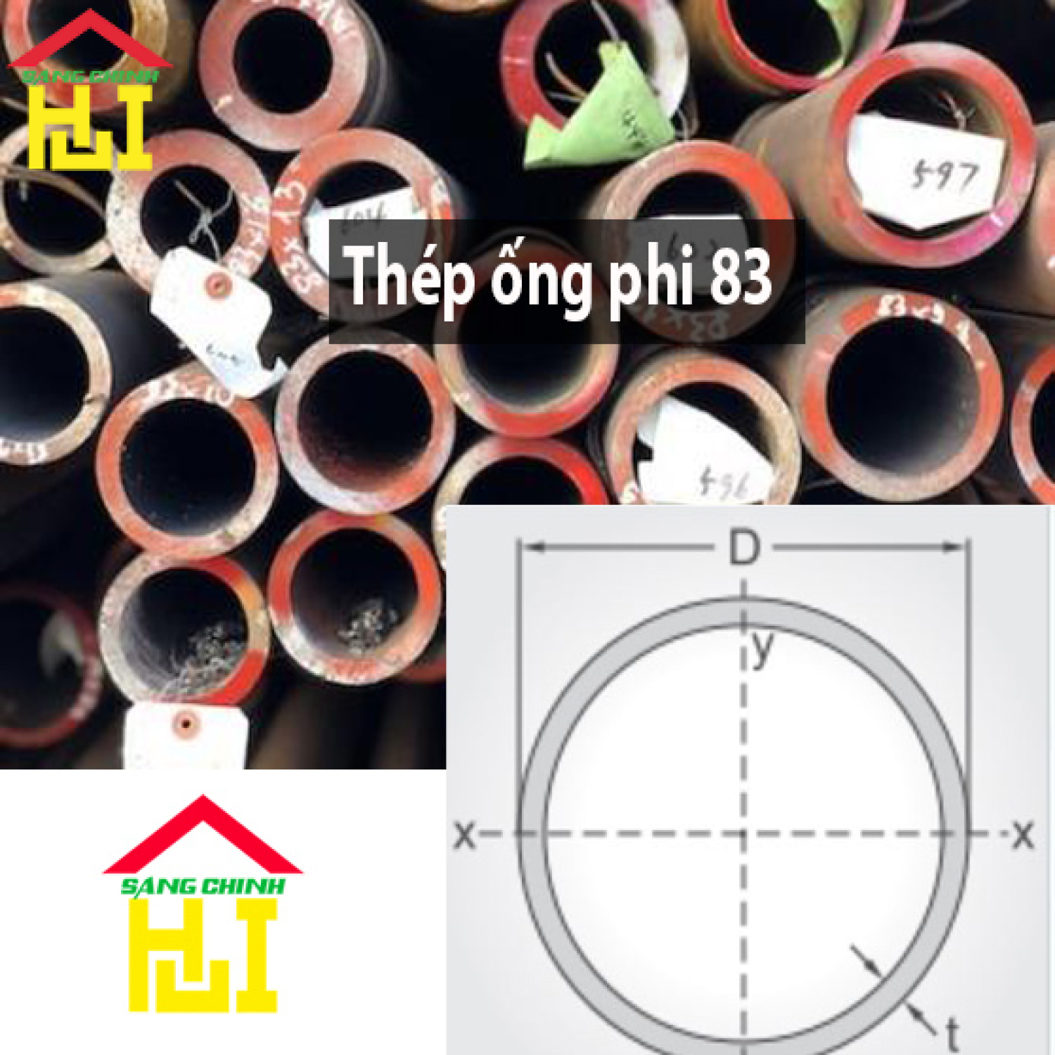 Thép ống phi 83