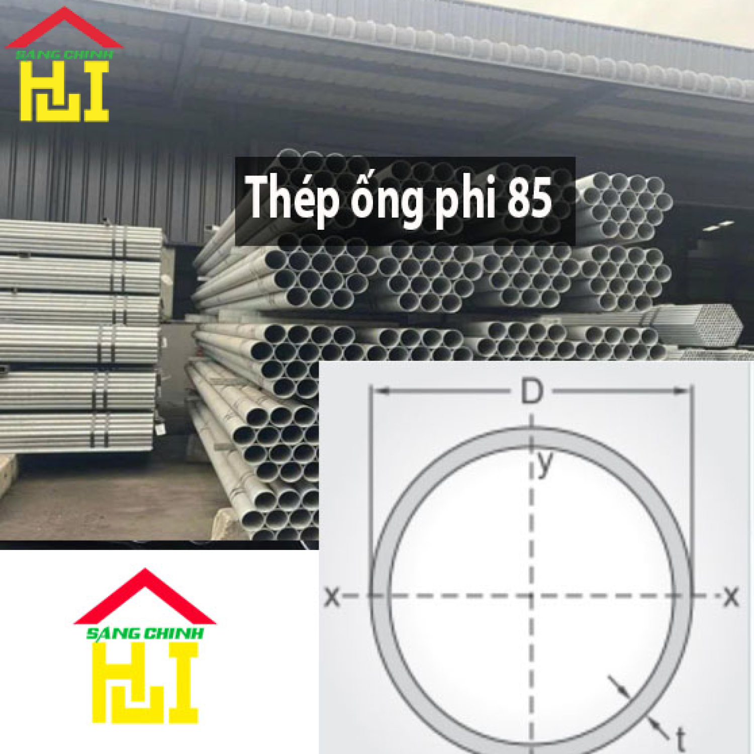 Thép ống phi 85