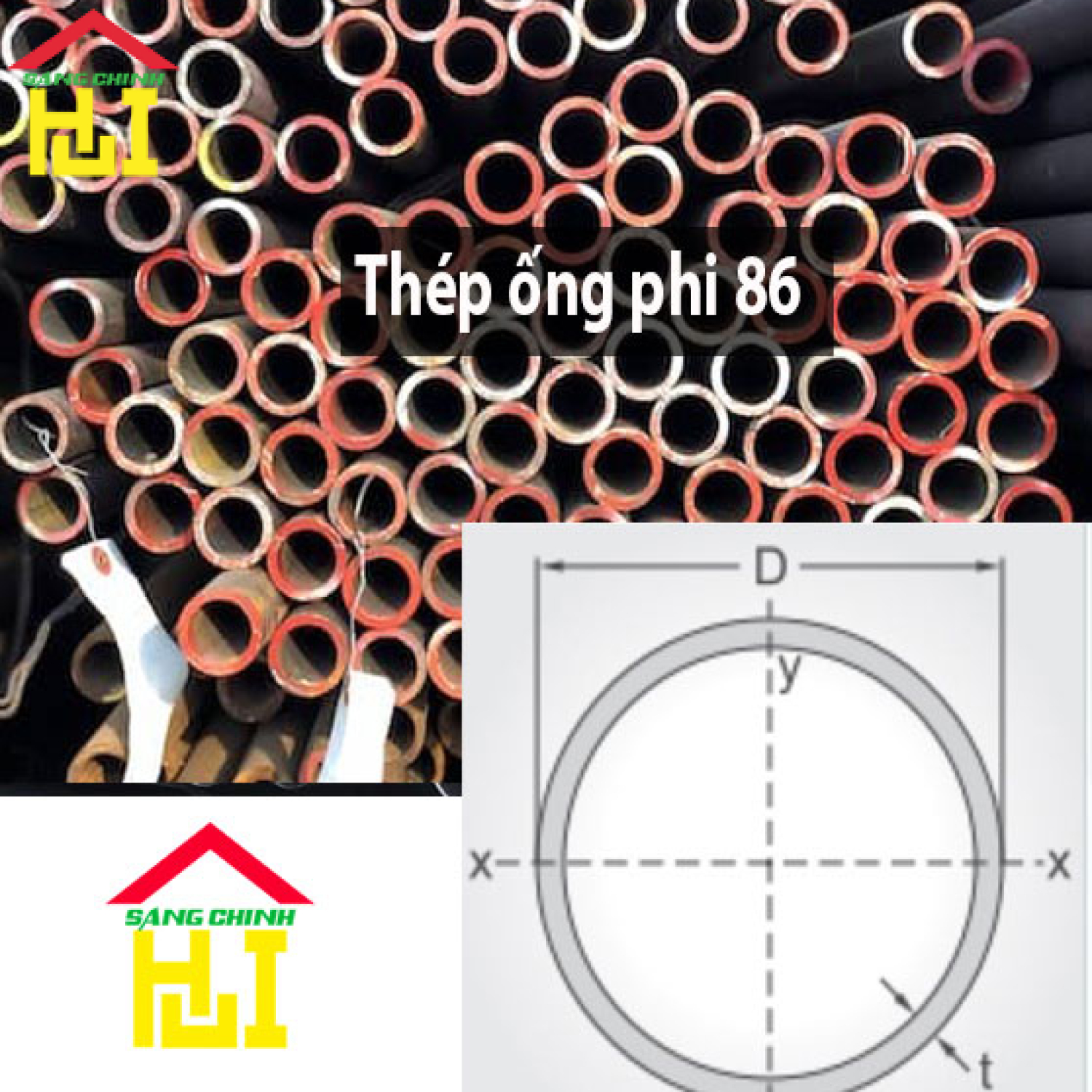 Thép ống phi 86