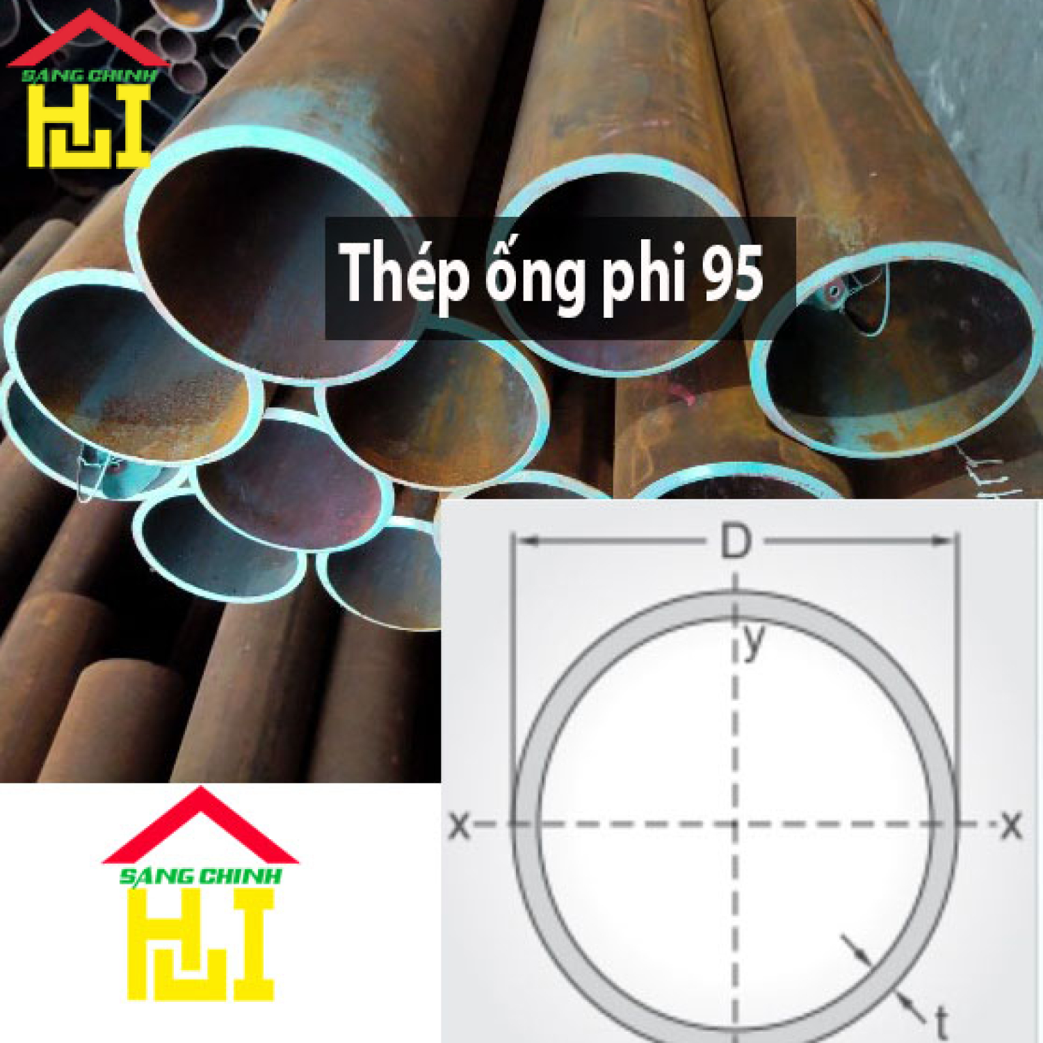 Thép ống phi 95
