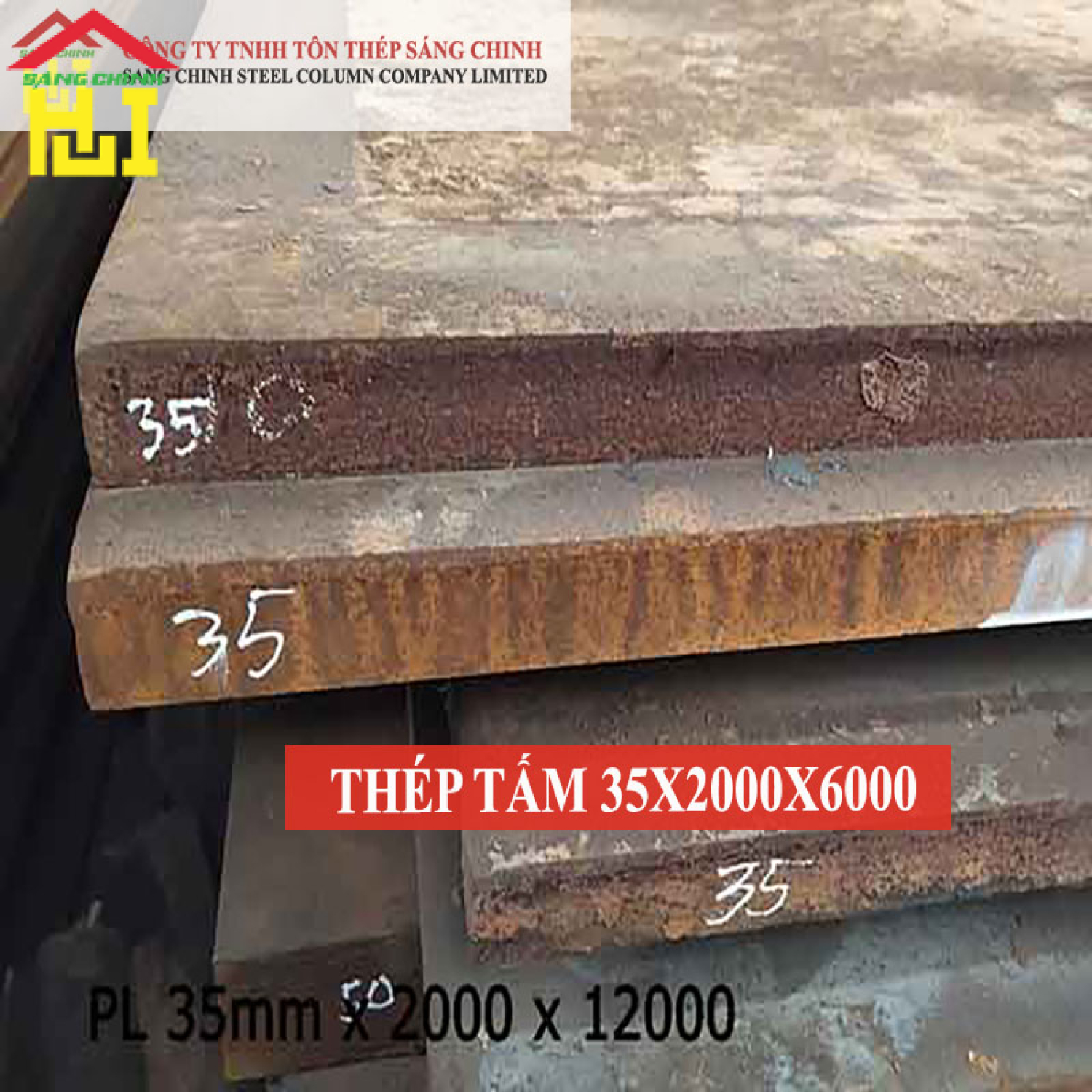 Thép tấm SS400/Q235B/A36 35 x 2000 x 6000