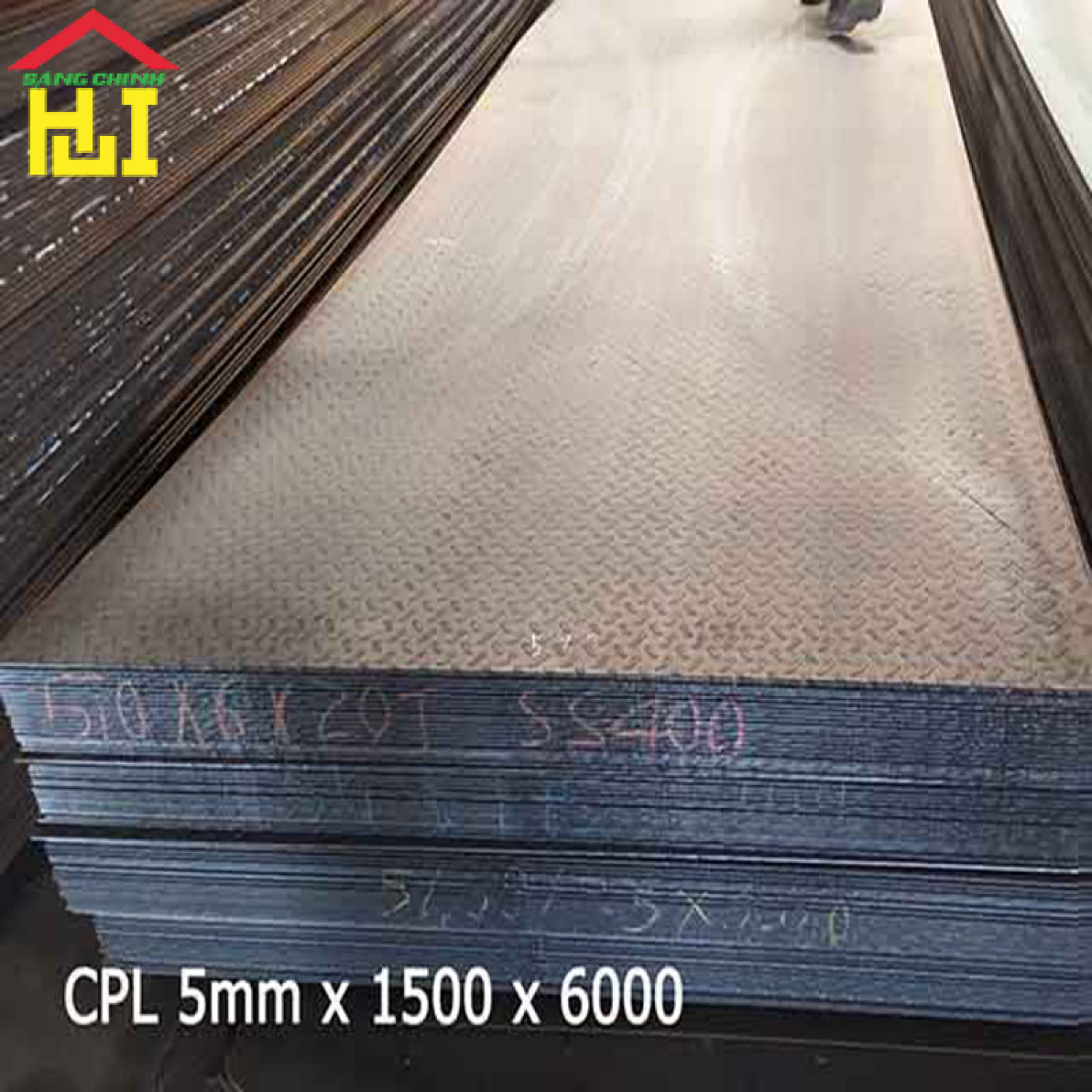 Thép tấm gân 5 x 1500 x 6000