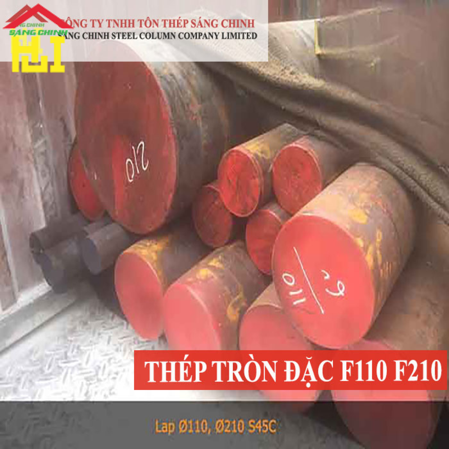 Thép tròn đặc phi 110 x 6m