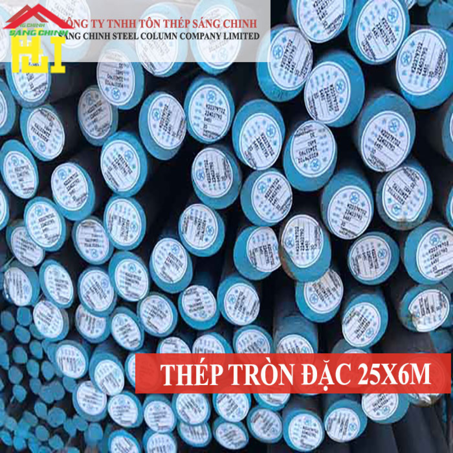 Thép tròn đặc phi 25 x 6m