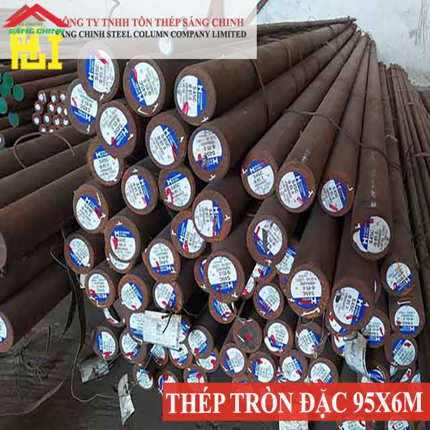 Thép tròn đặc phi 95 x 6m