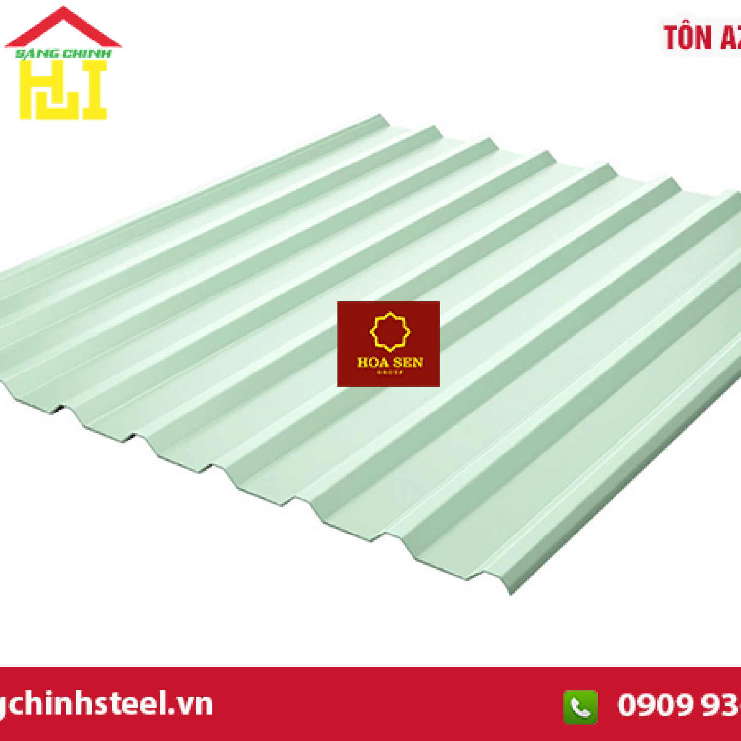 Tôn Hoa Sen màu xanh ngọc